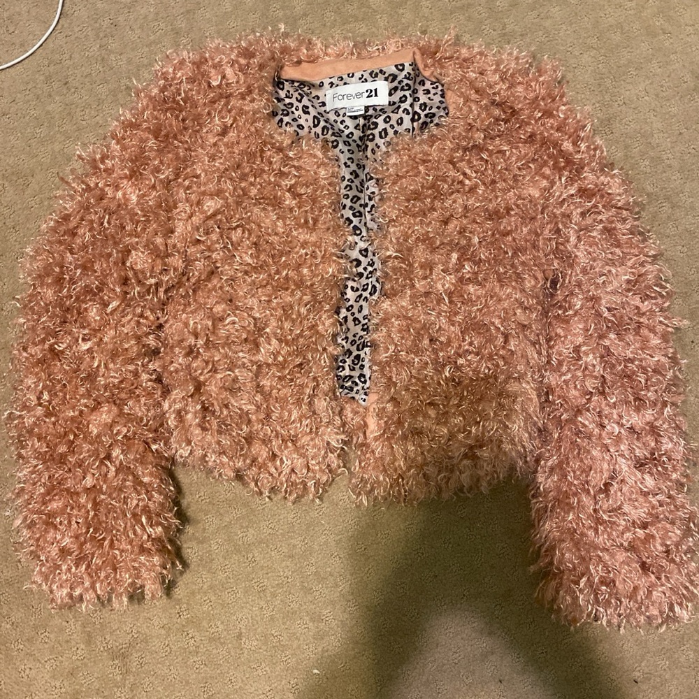 Forever 21 Blush Furry Coat